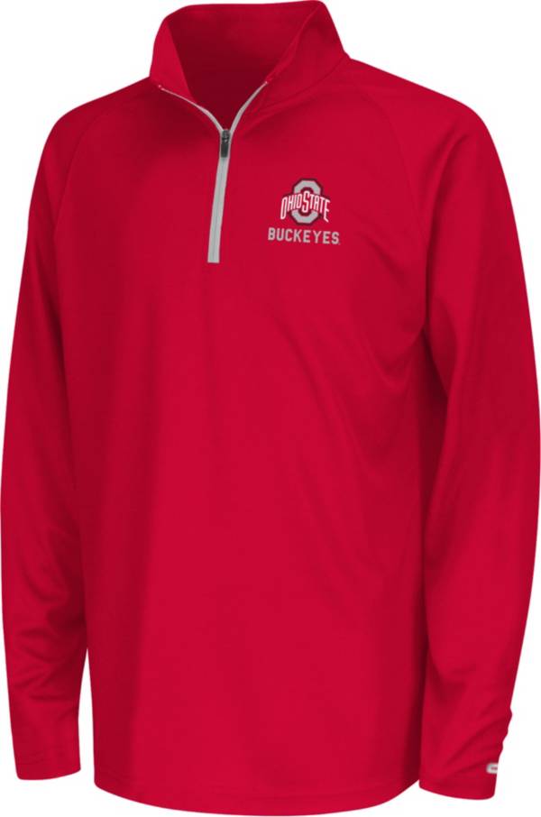 Colosseum Youth Ohio State Buckeyes Scarlet Quarter-Zip Pullover Shirt