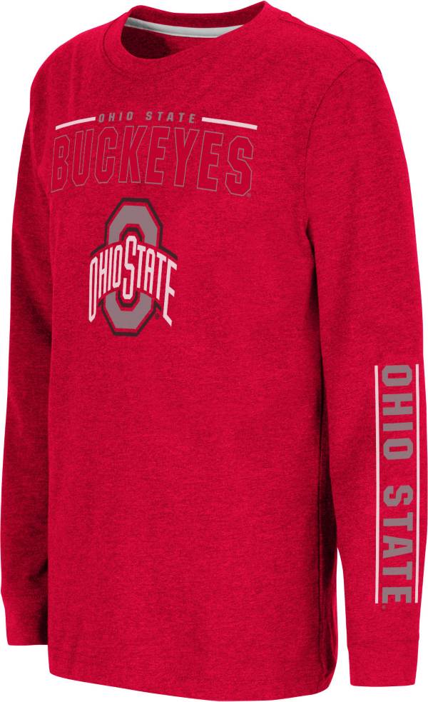 Colosseum Youth Ohio State Buckeyes Scarlet West Long Sleeve T-Shirt