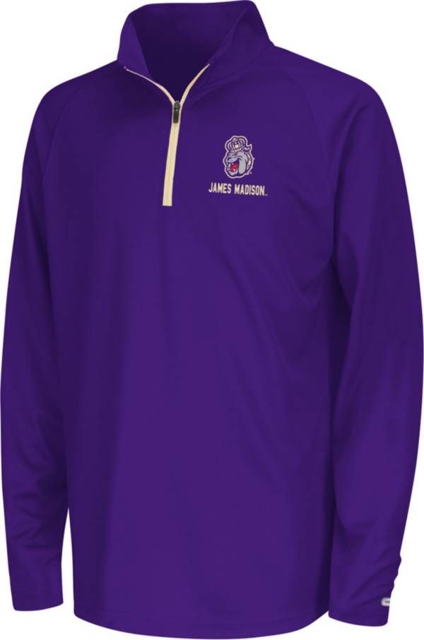 Colosseum Youth James Madison Dukes Purple Quarter-Zip Pullover Shirt product image