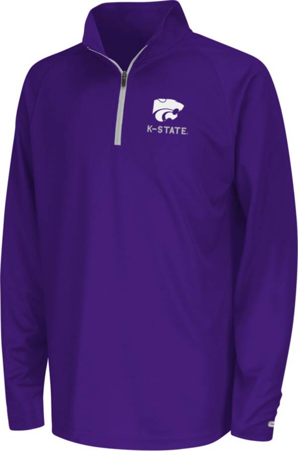 Colosseum Youth Kansas State Wildcats Purple Quarter-Zip Pullover Shirt