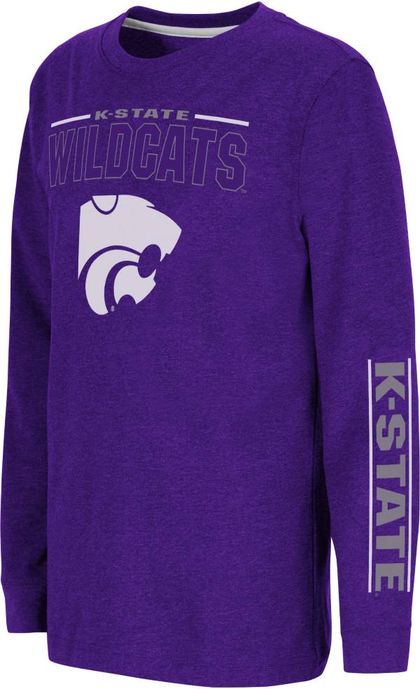 Colosseum Youth Kansas State Wildcats Purple West Long Sleeve T-Shirt