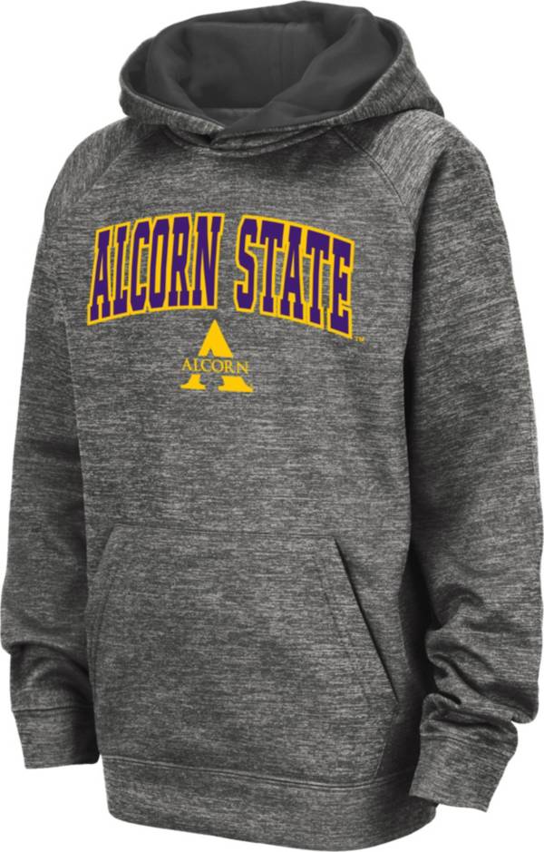 Colosseum Youth Alcorn State Braves Grey Pullover Hoodie