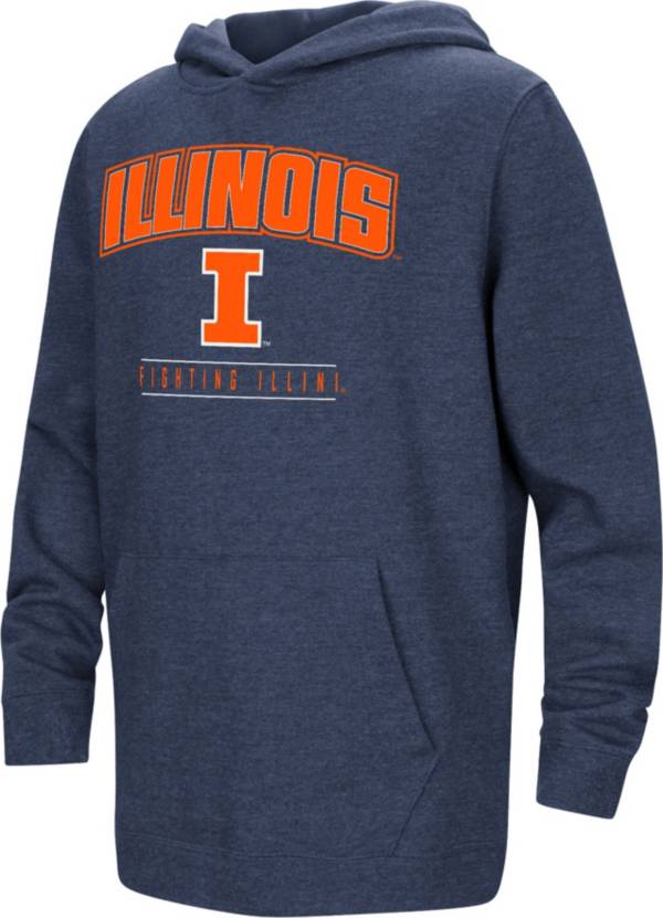 Colosseum Youth Illinois Fighting Illini Blue Campus Pullover Hoodie