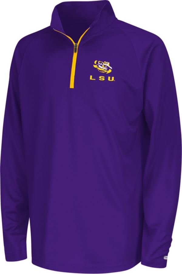 Colosseum Youth LSU Tigers Purple Quarter-Zip Pullover Shirt