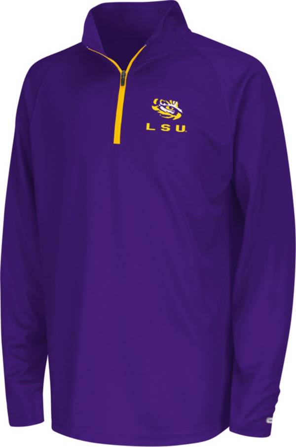 Colosseum Youth LSU Tigers Purple Quarter-Zip Pullover Shirt product image