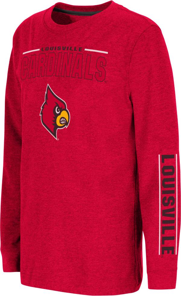 Colosseum Youth Louisville Cardinals Cardinal Red West Long Sleeve T-Shirt