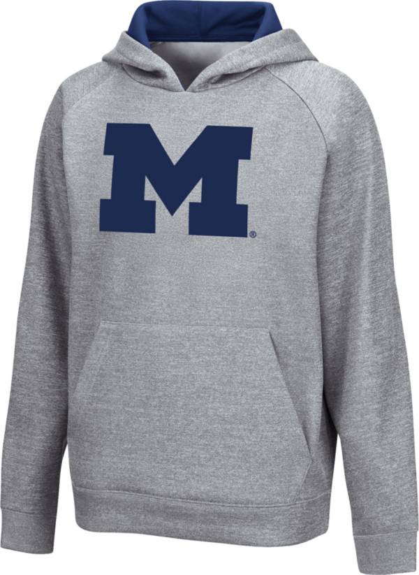 Colosseum Youth Michigan Wolverines Grey Pullover Hoodie