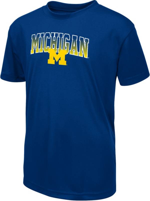 Colosseum Youth Michigan Wolverines Blue Dual Blend T-Shirt