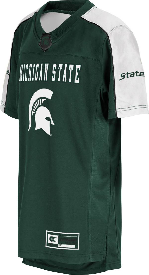 Colosseum Youth Michigan State Spartans Green Broller Football Jersey