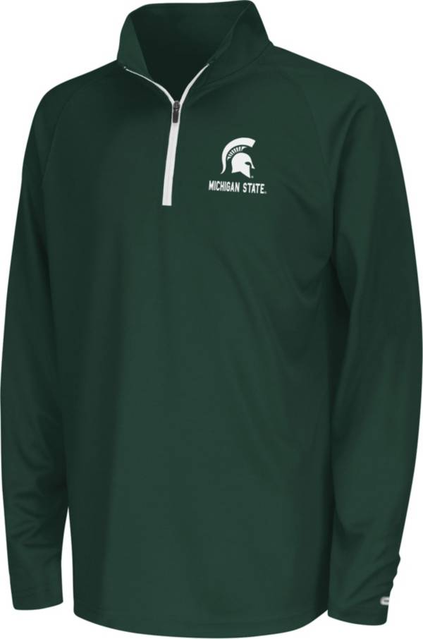 Colosseum Youth Michigan State Spartans Black Quarter-Zip Pullover Shirt