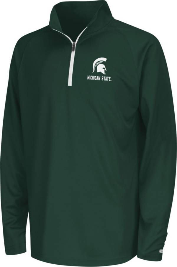 Colosseum Youth Michigan State Spartans Black Quarter-Zip Pullover Shirt product image