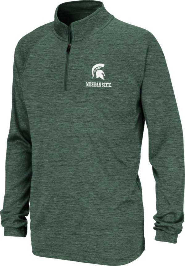 Colosseum Youth Michigan State Spartans Green Quarter-Zip Pullover Shirt