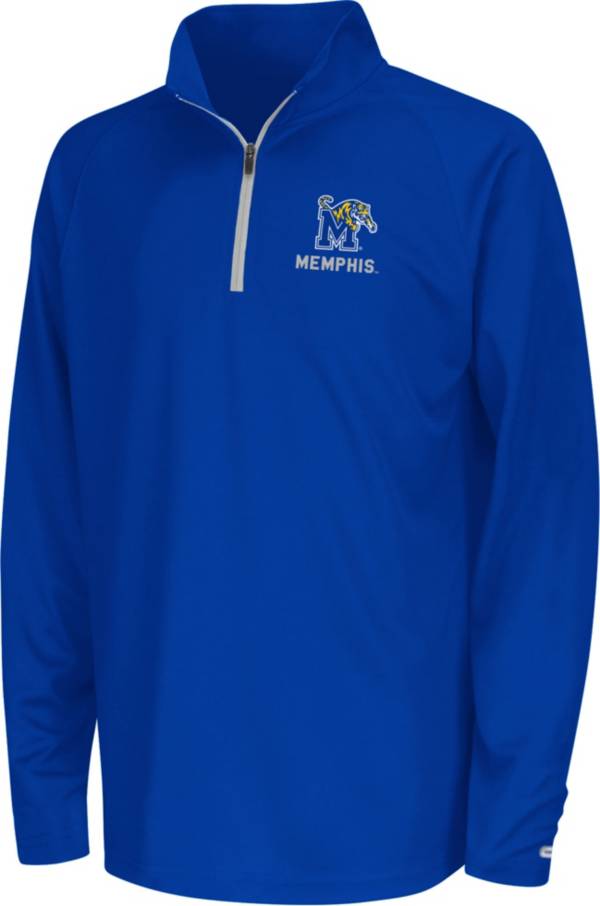 Colosseum Youth Memphis Tigers Blue Quarter-Zip Pullover Shirt product image