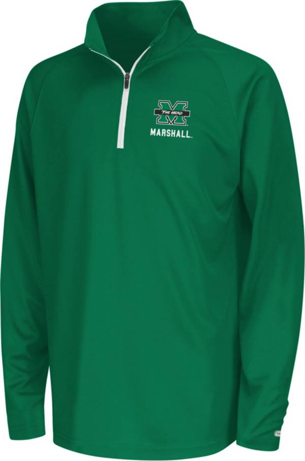 Colosseum Youth Marshall Thundering Herd Green Quarter-Zip Pullover Shirt