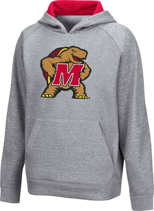 Colosseum Youth Maryland Terrapins Grey Pullover Hoodie
