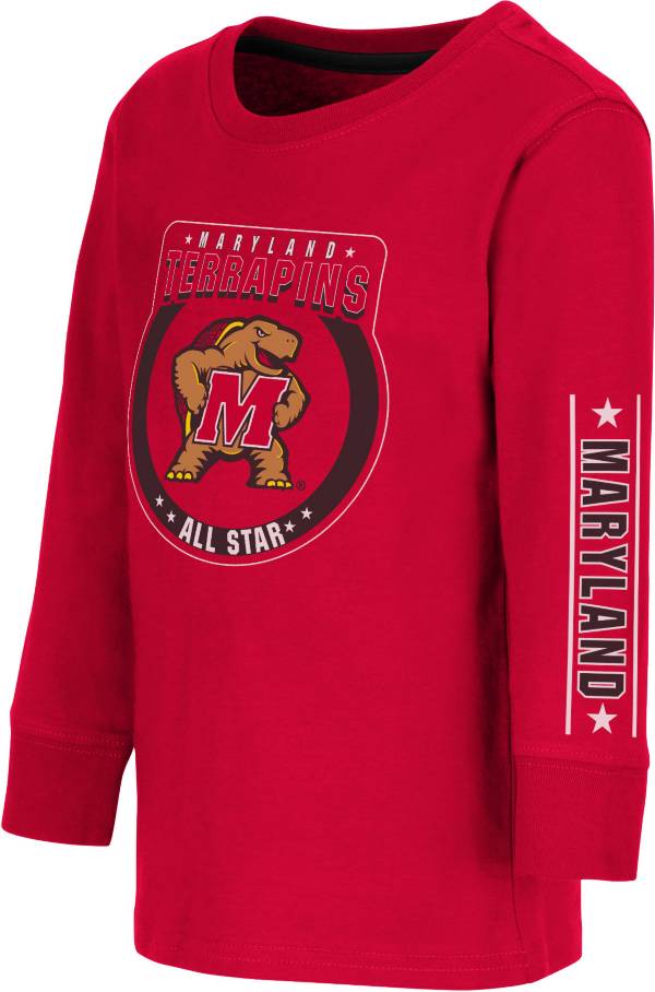 Colosseum Toddler Maryland Terrapins Red Long Sleeve T-Shirt