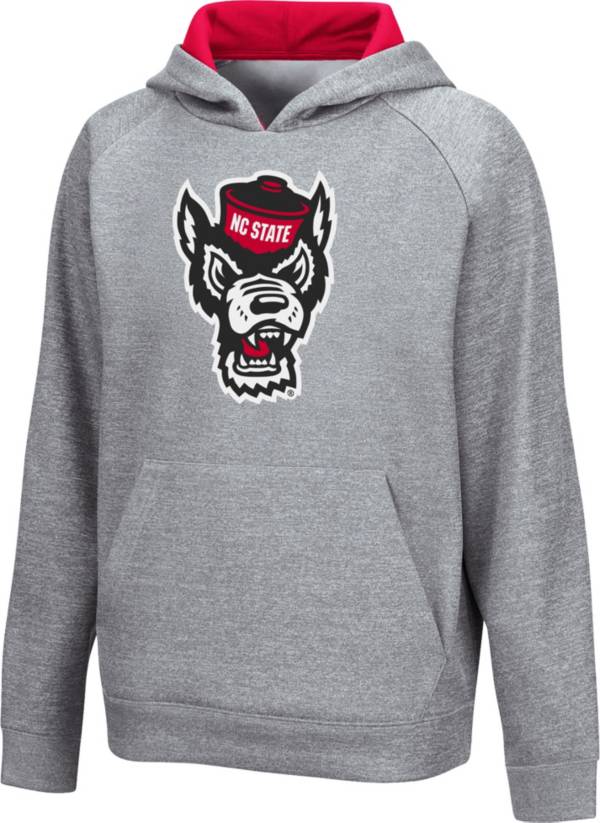 Colosseum Youth NC State Wolfpack Grey Pullover Hoodie