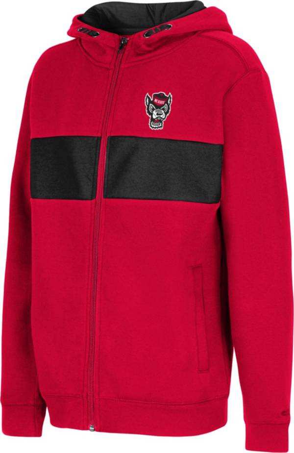 Colosseum Youth NC State Wolfpack Red Woodman Full-Zip Hoodie product image