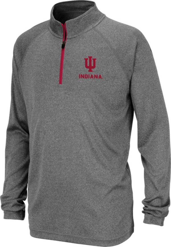 Colosseum Youth Indiana Hoosiers Grey Quarter-Zip Pullover Shirt product image
