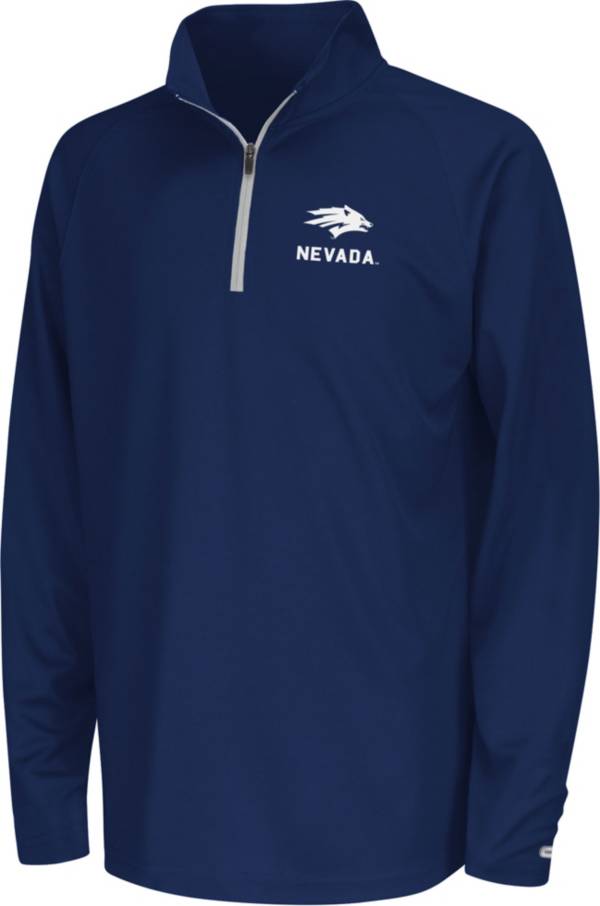 Colosseum Youth Nevada Wolf Pack Blue Quarter-Zip Pullover Shirt