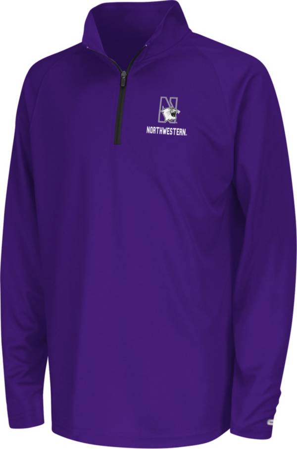 Colosseum Youth Northwestern Wildcats Purple Quarter-Zip Pullover Shirt