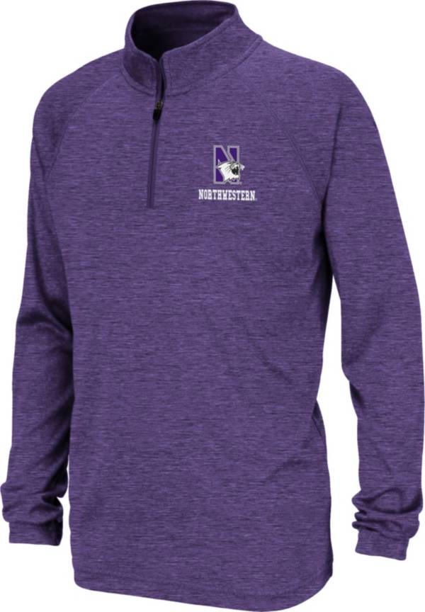 Colosseum Youth Northwestern Wildcats Purple Quarter-Zip Pullover Shirt