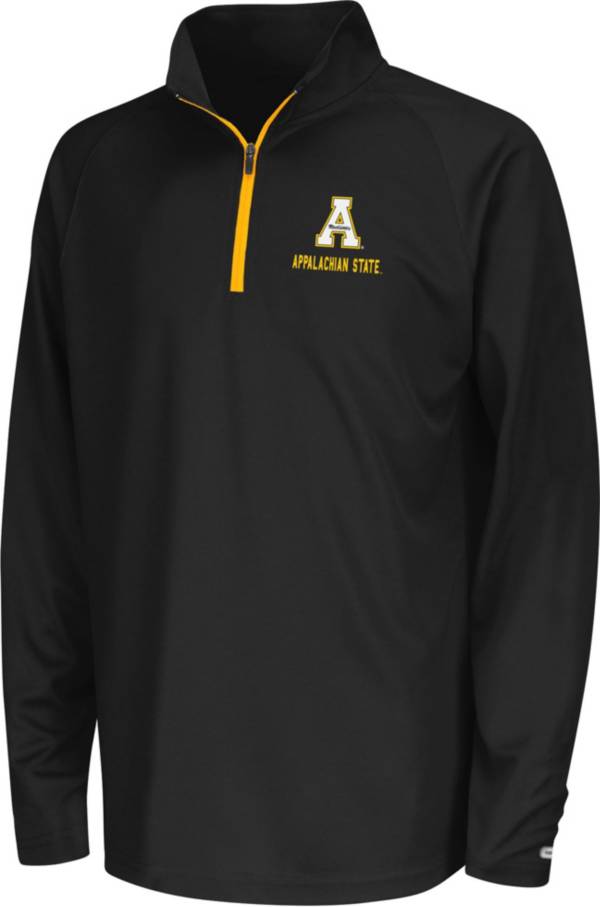 Colosseum Youth Appalachian State Mountaineers Black Quarter-Zip Pullover Shirt