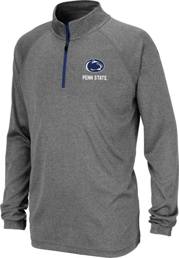 Colosseum Youth Penn State Nittany Lions Grey Quarter-Zip Pullover Shirt