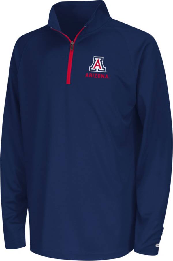 Colosseum Youth Arizona Wildcats Navy Quarter-Zip Pullover Shirt product image