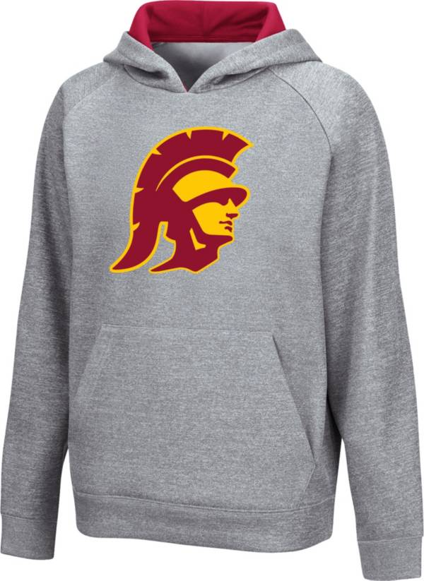 Colosseum Youth USC Trojans Grey Pullover Hoodie