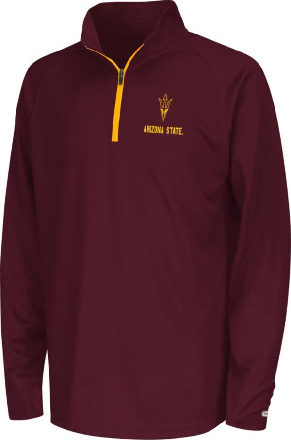 Colosseum Youth Arizona State Sun Devils Maroon Quarter-Zip Pullover Shirt