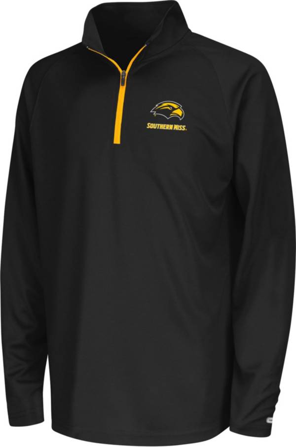 Colosseum Youth Southern Miss Golden Eagles Black Quarter-Zip Pullover Shirt