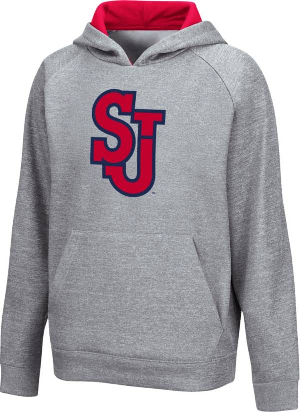 Colosseum Youth St. John's Red Storm Grey Pullover Hoodie