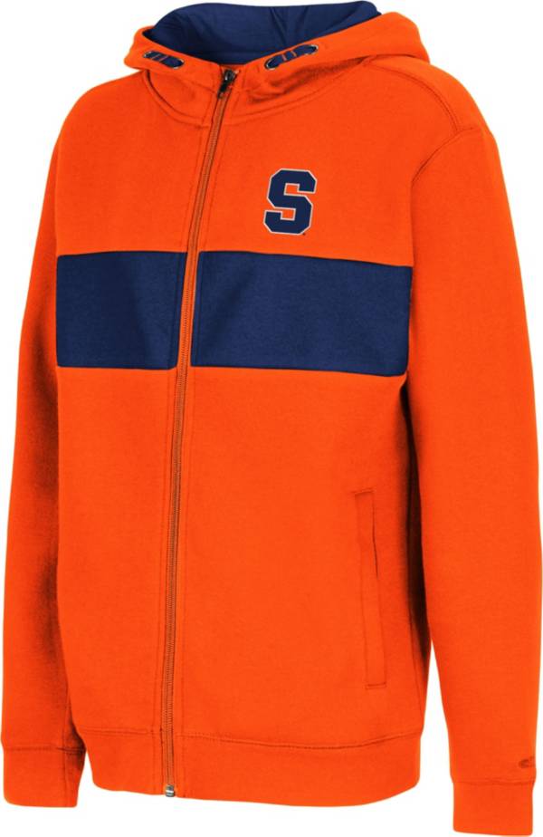 Colosseum Youth Syracuse Orange Orange Woodman Full-Zip Hoodie