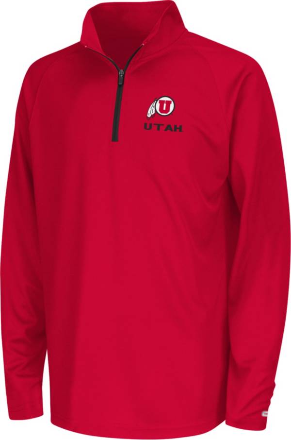 Colosseum Youth Utah Utes Crimson Quarter-Zip Pullover Shirt