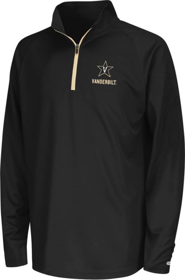 Colosseum Youth Vanderbilt Commodores Black Quarter-Zip Pullover Shirt