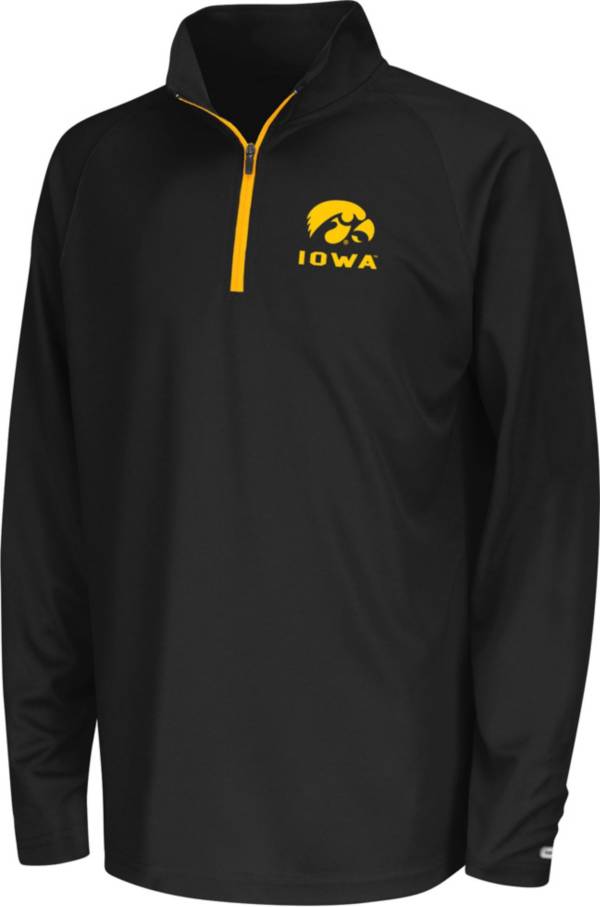 Colosseum Youth Iowa Hawkeyes Black Quarter-Zip Pullover Shirt product image