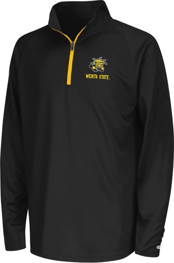 Colosseum Youth Wichita State Shockers Black Quarter-Zip Pullover Shirt