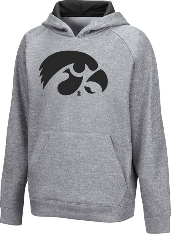 Colosseum Youth Iowa Hawkeyes Grey Pullover Hoodie