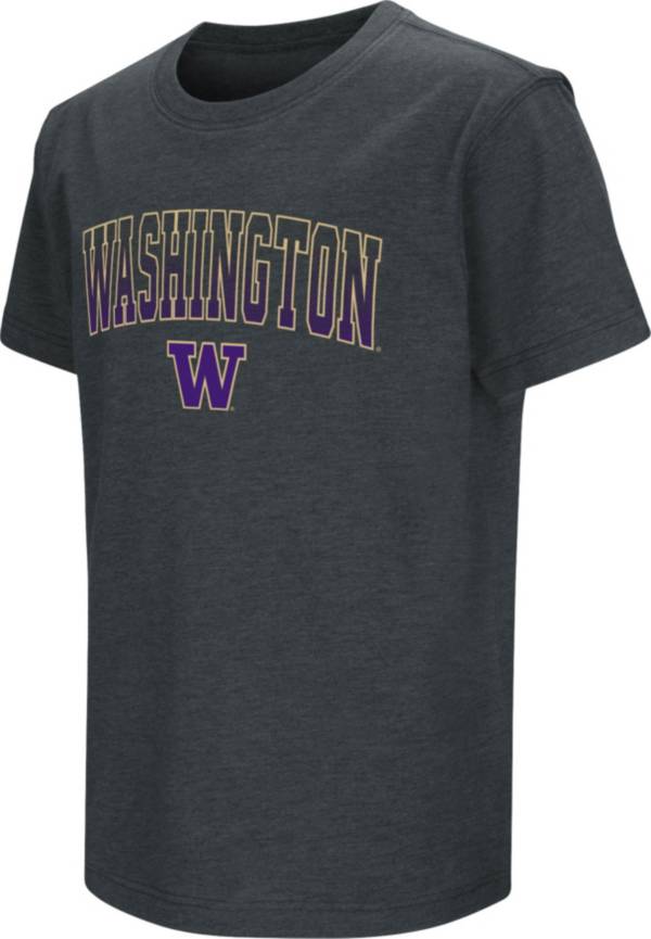 Colosseum Youth Washington Huskies Black Dual Blend T-Shirt