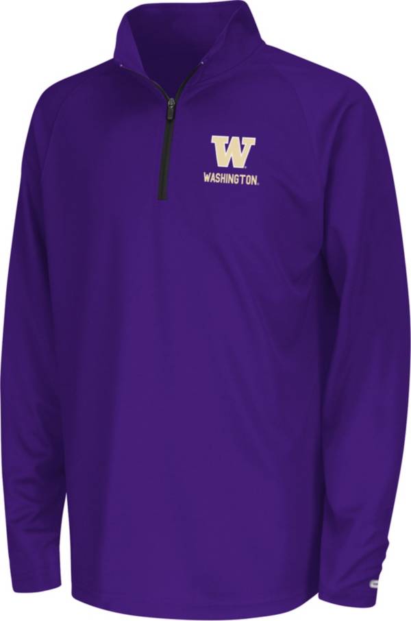 Colosseum Youth Washington Huskies Purple Quarter-Zip Pullover Shirt