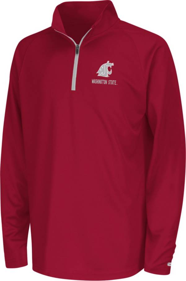 Colosseum Youth Washington State Cougars Crimson Quarter-Zip Pullover Shirt