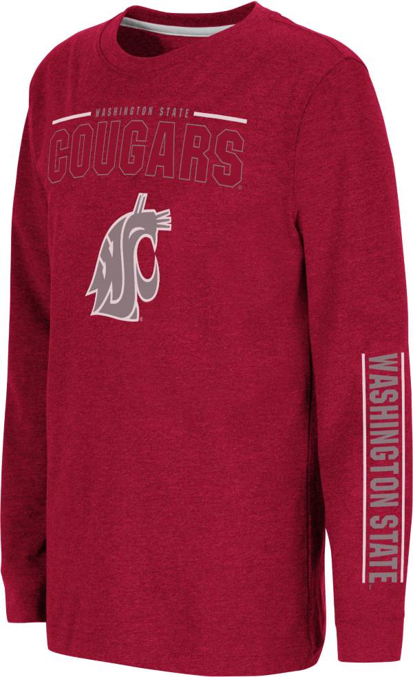 Colosseum Youth Washington State Cougars Crimson West Long Sleeve T-Shirt