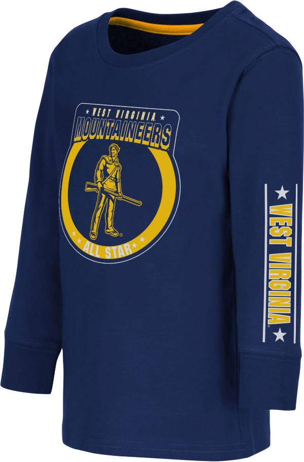 Colosseum Toddler West Virginia Mountaineers Blue Long Sleeve T-Shirt