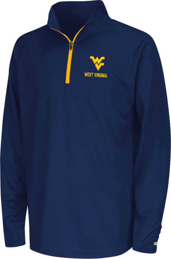 Colosseum Youth West Virginia Mountaineers Blue Quarter-Zip Pullover Shirt