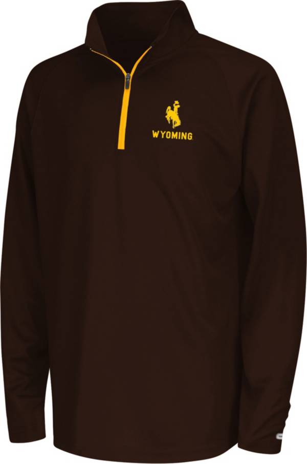 Colosseum Youth Wyoming Cowboys Brown Quarter-Zip Pullover Shirt