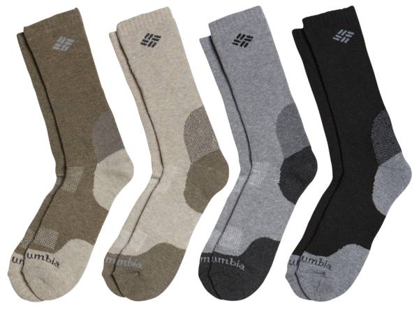 Columbia Men's Wool Boot Socks - 4 Pack