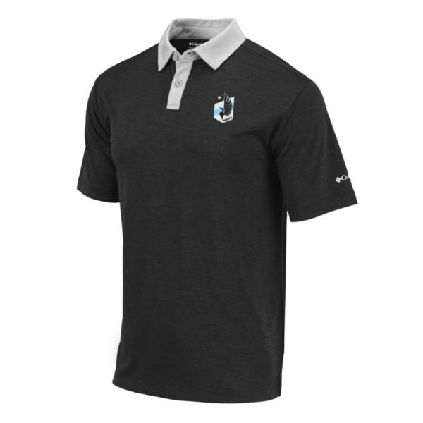 Columbia Men's Minnesota United FC Omni-Wick Range Black Performance Polo