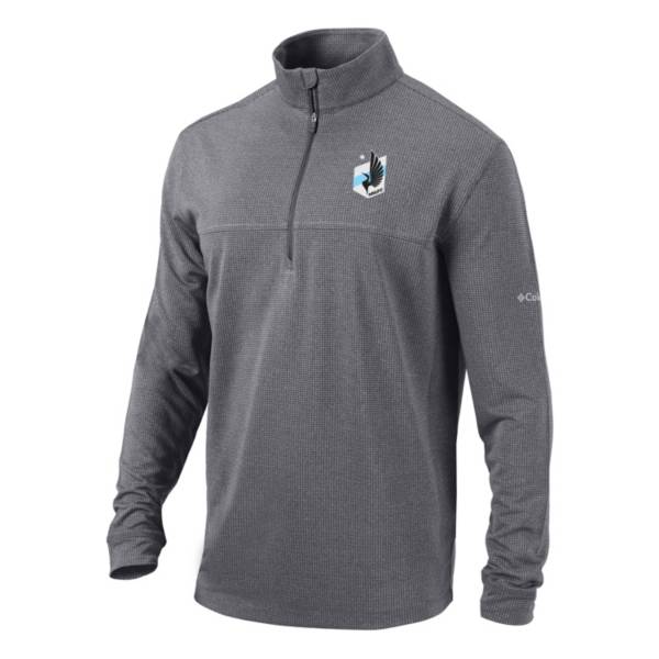 Columbia Men's Minnesota United FC Soar Quarter-Zip Grey Pullover Shirt