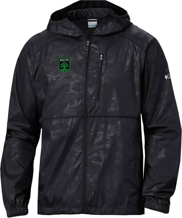 Columbia Women's Austin FC Black Flash Forward Camo Windbreaker